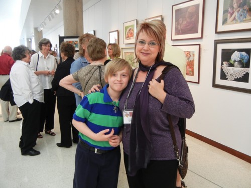 Christi Tompkins with her Son, Nathan