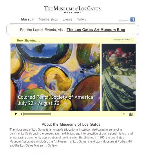 Los Gatos Art Museum Home Page