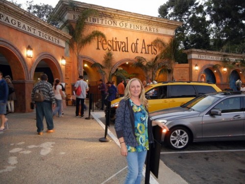 Standing in front of the Laguna Beach Festival of Art - Summer 2011