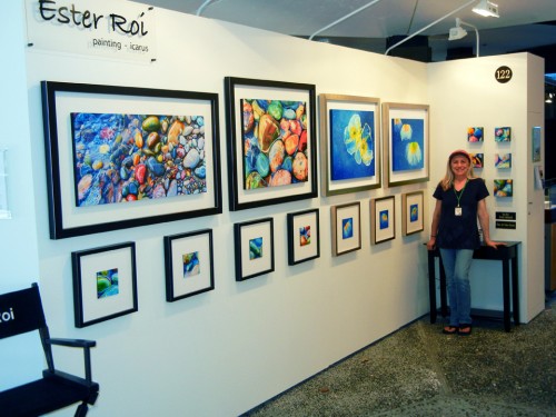 My exhibit space at the Laguna Beach Festival of Arts